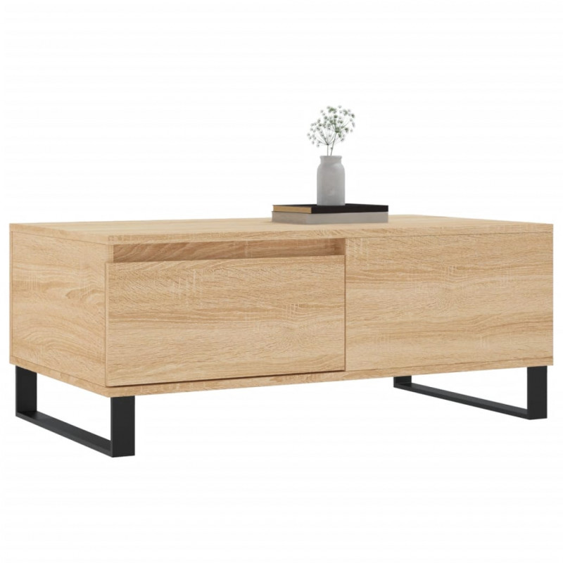 Stolik kawowy, dąb sonoma 90x50x36,5 cm materiał drewnopochodny
