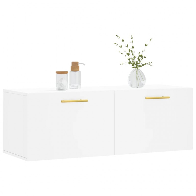 Szafka wisząca, biała, 100x36,5x35 cm, materiał drewnopochodny