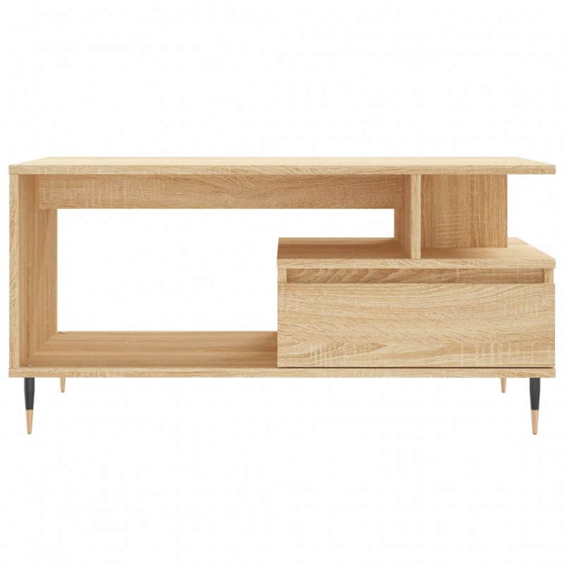 Stolik kawowy, dąb sonoma 90x49x45 cm, materiał drewnopochodny