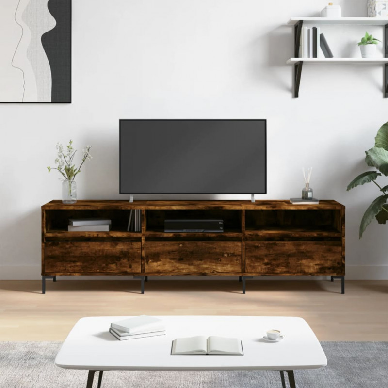 Szafka pod TV, przydymiony dąb, 150x30x44,5 cm