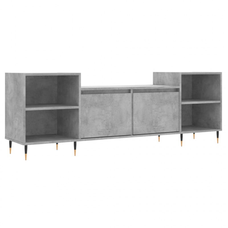 Szafka pod TV, szarość betonu, 160x35x55 cm