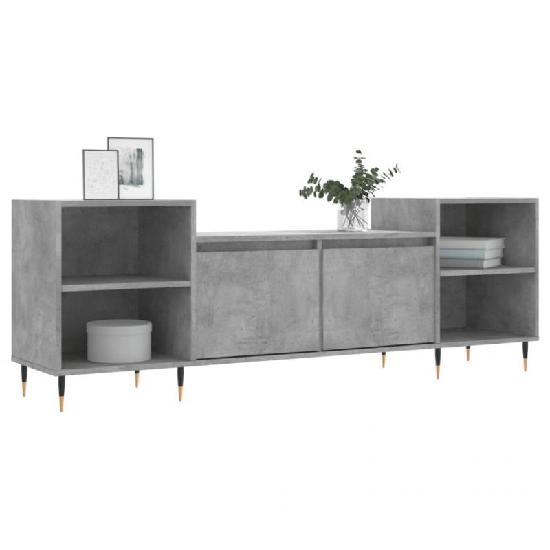 Szafka pod TV, szarość betonu, 160x35x55 cm