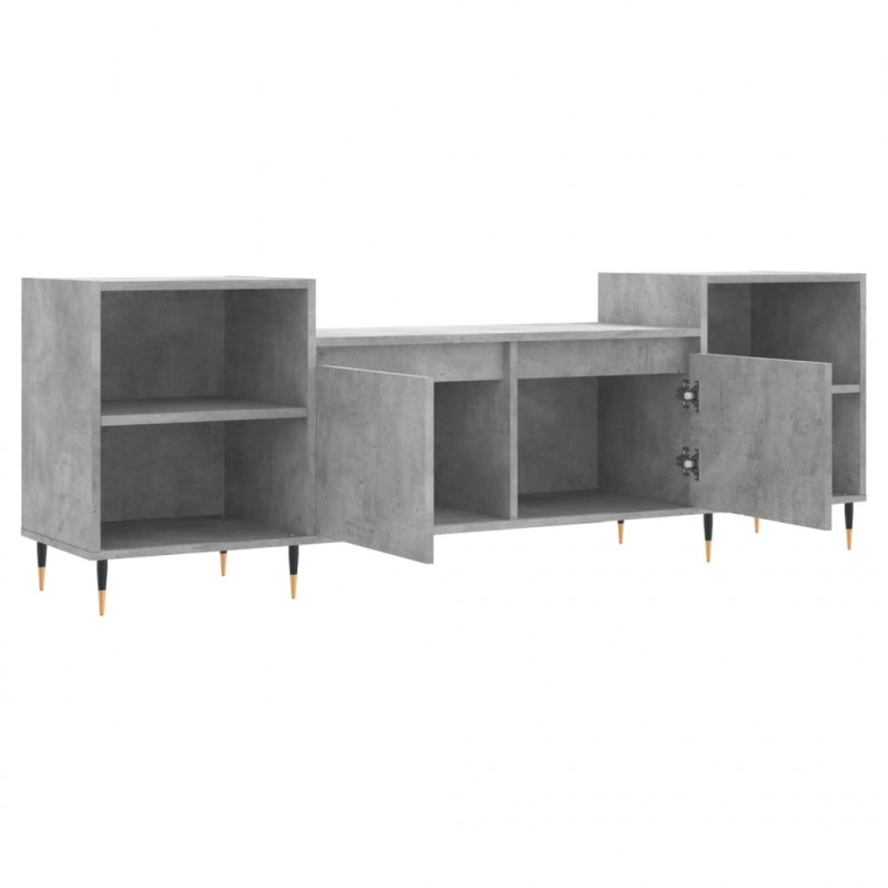 Szafka pod TV, szarość betonu, 160x35x55 cm