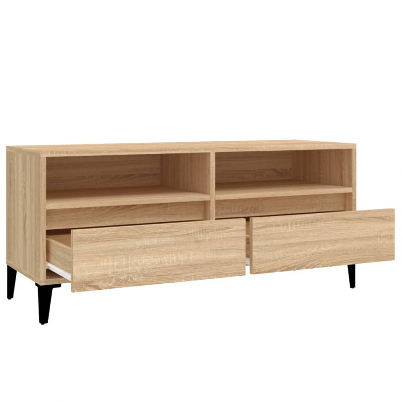 Szafka pod TV, dąb sonoma, 100x34,5x44,5 cm