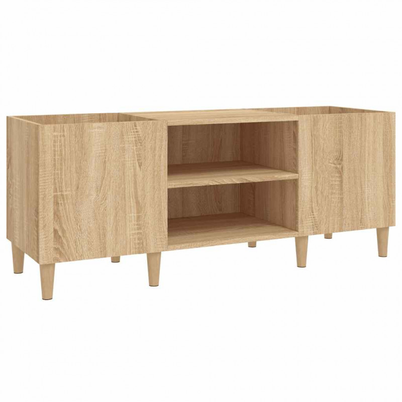 Szafka na płyty winylowe Sonoma Oak 121x38x48 cm Drewno konstrukcyjne