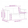 Sofa ogrodowa, 2-osobowa, 134x60x62 cm, lite drewno sosnowe