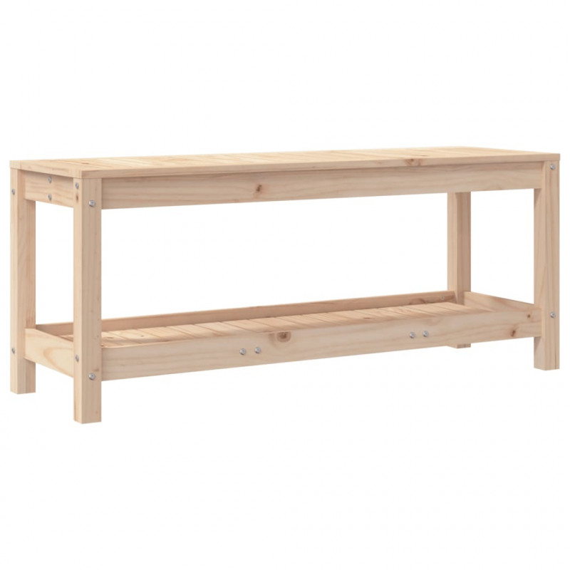 Ławka ogrodowa, 108x35x45 cm, lite drewno sosnowe