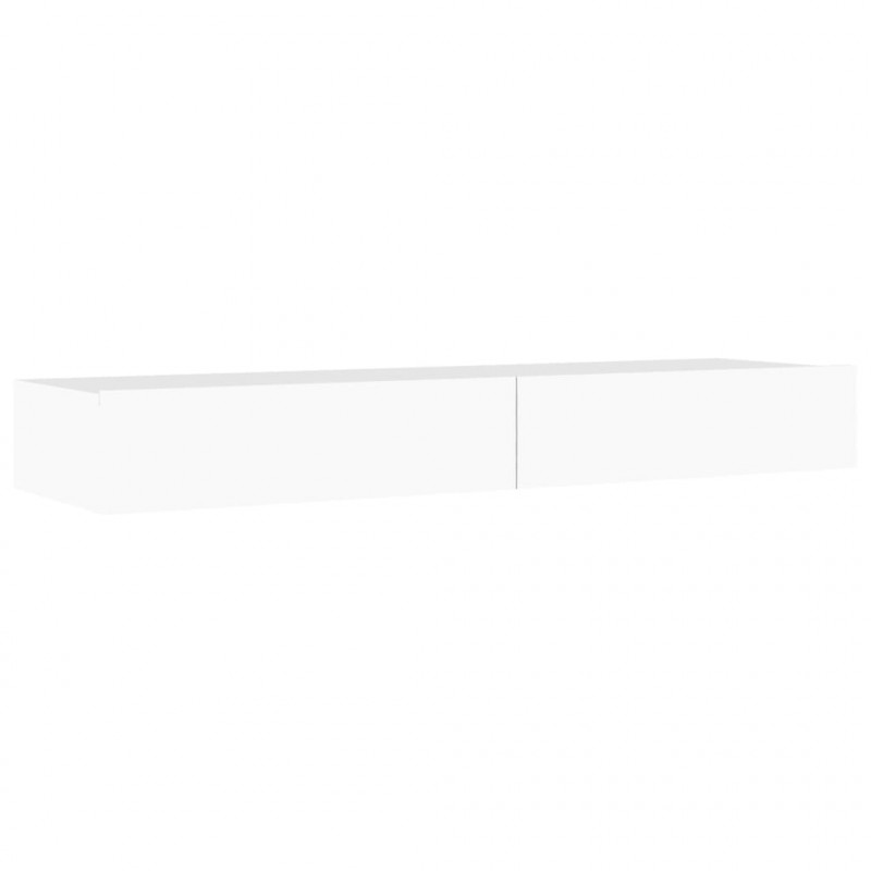 Szafka pod TV z oświetleniem LED, biała, 120x35x15,5 cm