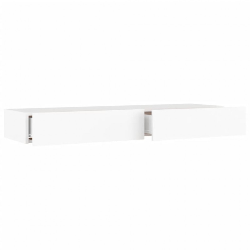 Szafka pod TV z oświetleniem LED, biała, 120x35x15,5 cm