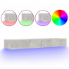 Szafka pod TV, oświetlenie LED, szarość betonu, 120x35x15,5 cm