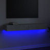 Szafka pod TV, oświetlenie LED, szarość betonu, 120x35x15,5 cm