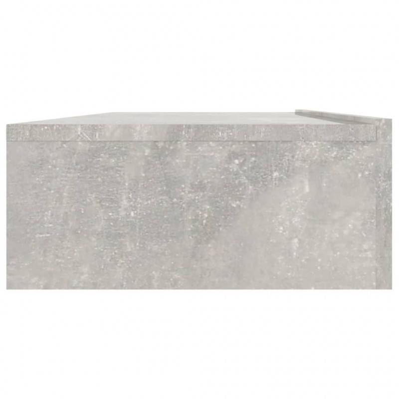 Szafka pod TV, oświetlenie LED, szarość betonu, 120x35x15,5 cm