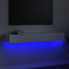 Szafka pod TV z LED, biała z połyskiem, 120x35x15,5 cm