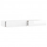Szafka pod TV z LED, biała z połyskiem, 120x35x15,5 cm
