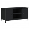 Szafka pod TV, czarna, 100x40x50 cm, materiał drewnopochodny