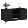 Szafka pod TV, czarna, 100x40x50 cm, materiał drewnopochodny
