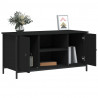 Szafka pod TV, czarna, 100x40x50 cm, materiał drewnopochodny