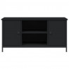 Szafka pod TV, czarna, 100x40x50 cm, materiał drewnopochodny