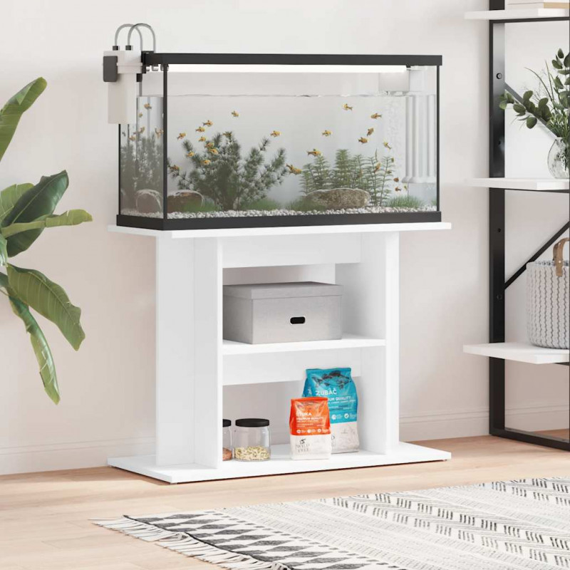 Szafka pod akwarium, biała, 80x35x60 cm