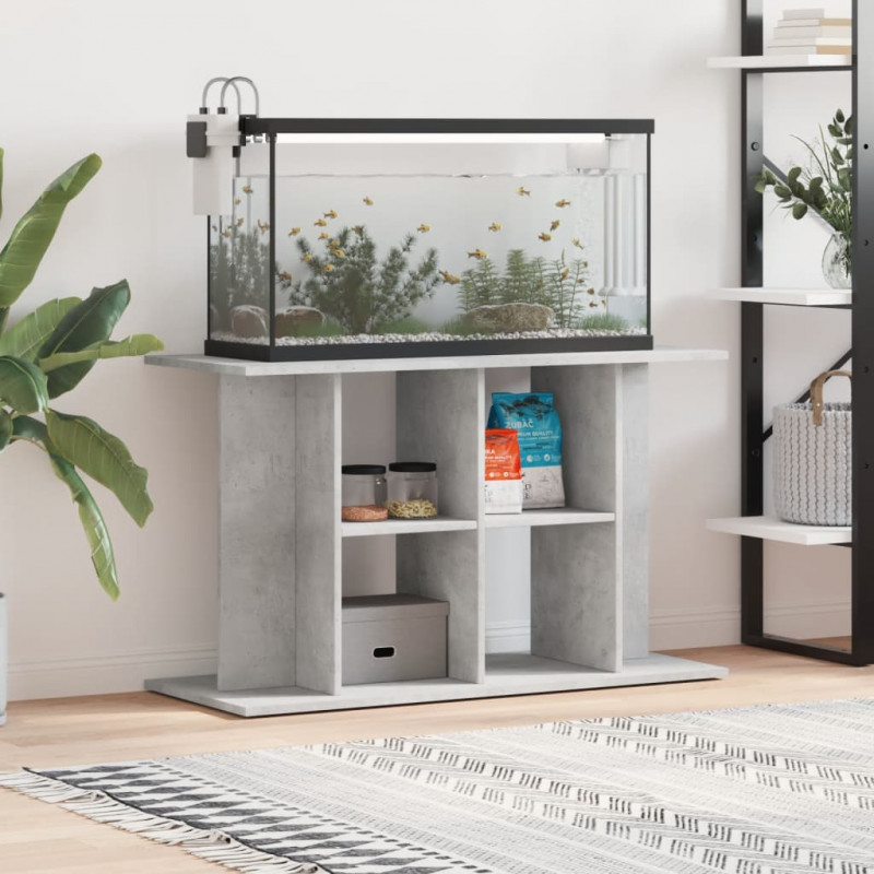 Stojak pod akwarium Betonowy Szary 100x40x60 cm Drewno konstrukcyjne