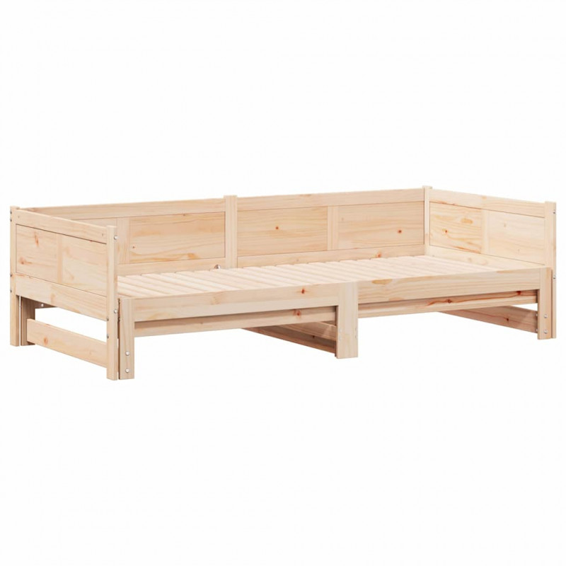 Łóżko dzienne z funkcją wysuwania Brązowy 203,5 x 184 x 56,5 cm