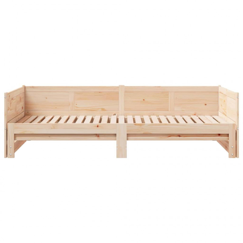 Łóżko dzienne z funkcją wysuwania Brązowy 203,5 x 184 x 56,5 cm