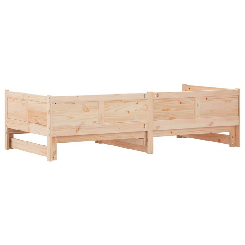 Łóżko dzienne z funkcją wysuwania Brązowy 203,5 x 184 x 56,5 cm