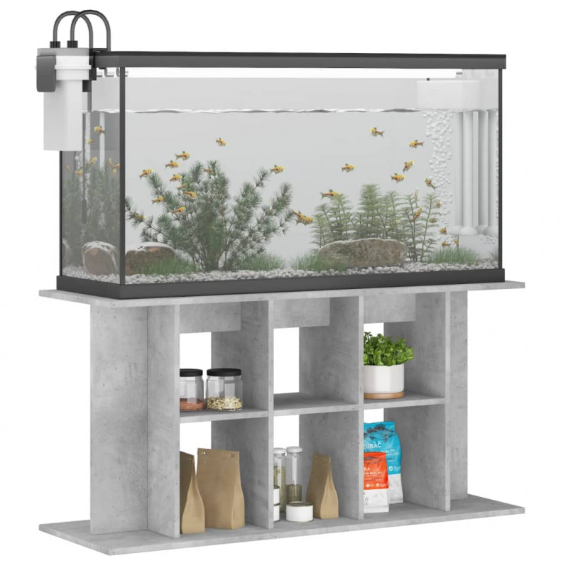 Stojak pod akwarium Betonowy Szary 120x40x60 cm Drewno konstrukcyjne