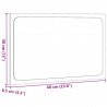Lustro łazienkowe z LED, dąb sonoma, 60x8,5x38 cm
