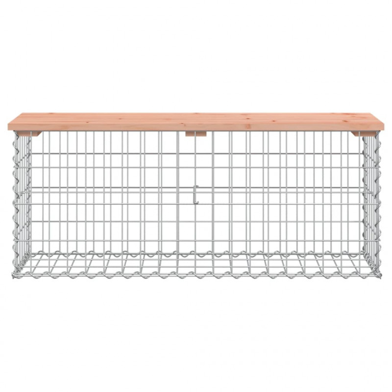 Ławka ogrodowa z gabionem, 103x31,5x42 cm, drewno daglezjowe
