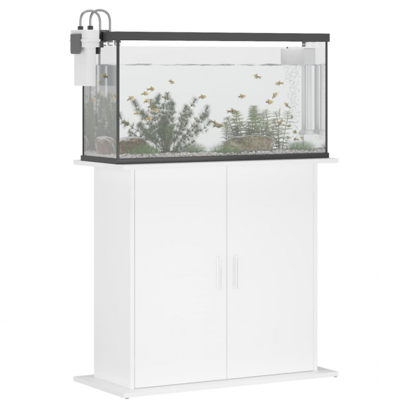 Szafka pod akwarium, biała 81x36x73 cm, materiał drewnopochodny