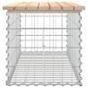 Ławka ogrodowa, gabion, 103x44x42 cm, lite drewno sosnowe