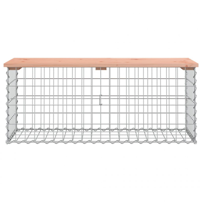Ławka ogrodowa z gabionem, 103x44x42 cm, lite drewno daglezjowe