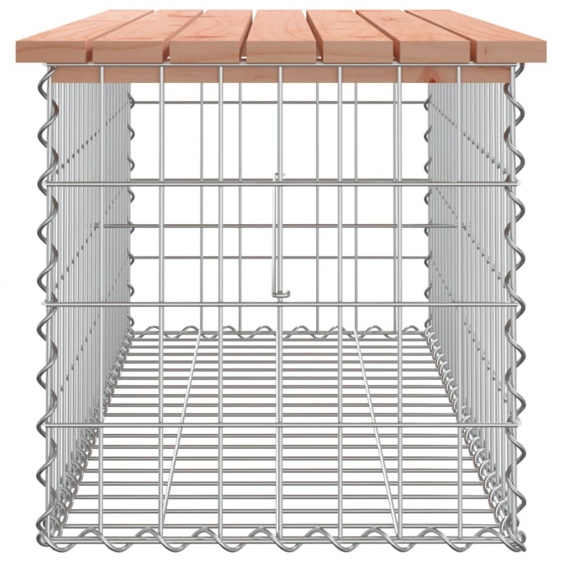 Ławka ogrodowa z gabionem, 103x44x42 cm, lite drewno daglezjowe