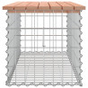 Ławka ogrodowa z gabionem, 103x44x42 cm, lite drewno daglezjowe