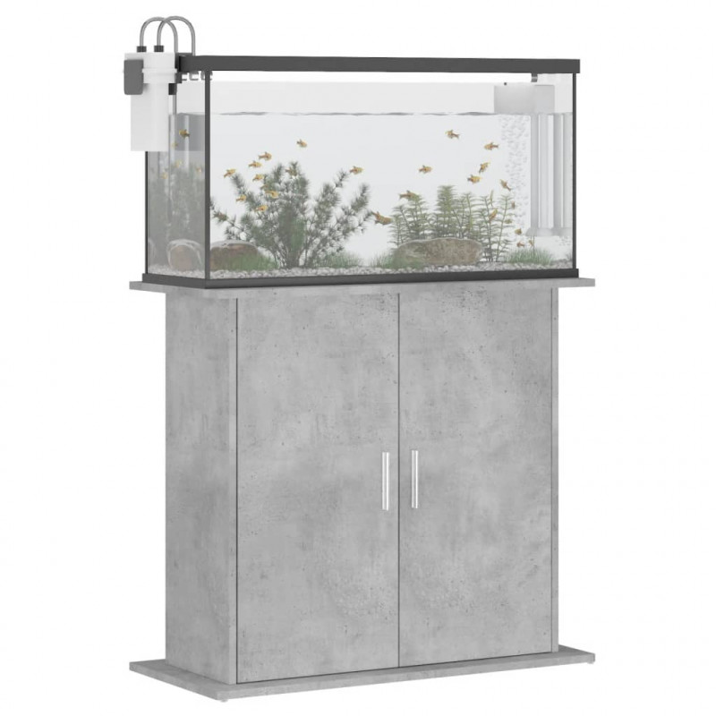 Stojak pod akwarium Betonowy Szary 81x36x73 cm Drewno konstrukcyjne