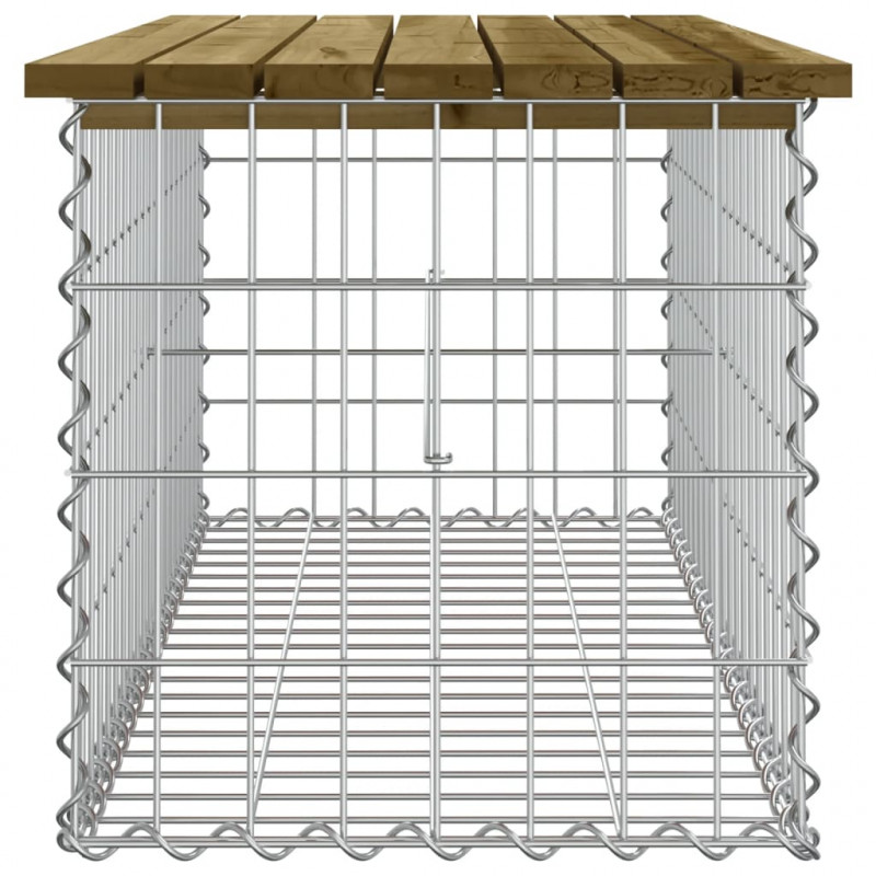 Ławka ogrodowa z gabionem, 103x44x42 cm, impregnowana sosna