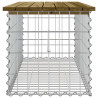 Ławka ogrodowa z gabionem, 103x44x42 cm, impregnowana sosna
