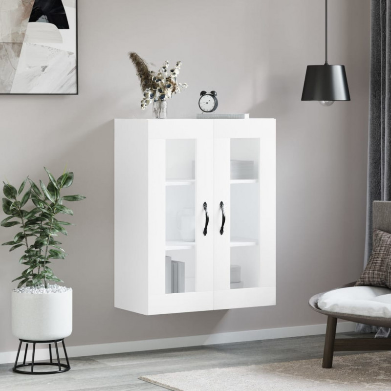 Szafka wisząca, biała, 69,5x34x90 cm, materiał drewnopochodny