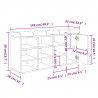 Ławka na buty, czarna, 102x32x50 cm, materiał drewnopochodny
