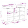 Ławka na buty, szary beton, 82x32x50cm, materiał drewnopochodny