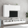 Szafka pod telewizor, ścienna, biała, 100x30x41 cm
