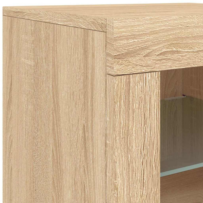 Szafka z oświetleniem LED, dąb sonoma, 60,5x37x67 cm