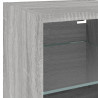 Ścienne szafki TV z LED, 2 szt., szary dąb sonoma, 30x28,5x30cm