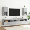 Szafki TV, z LED, 2 szt., szarość betonu, 30,5x30x60 cm