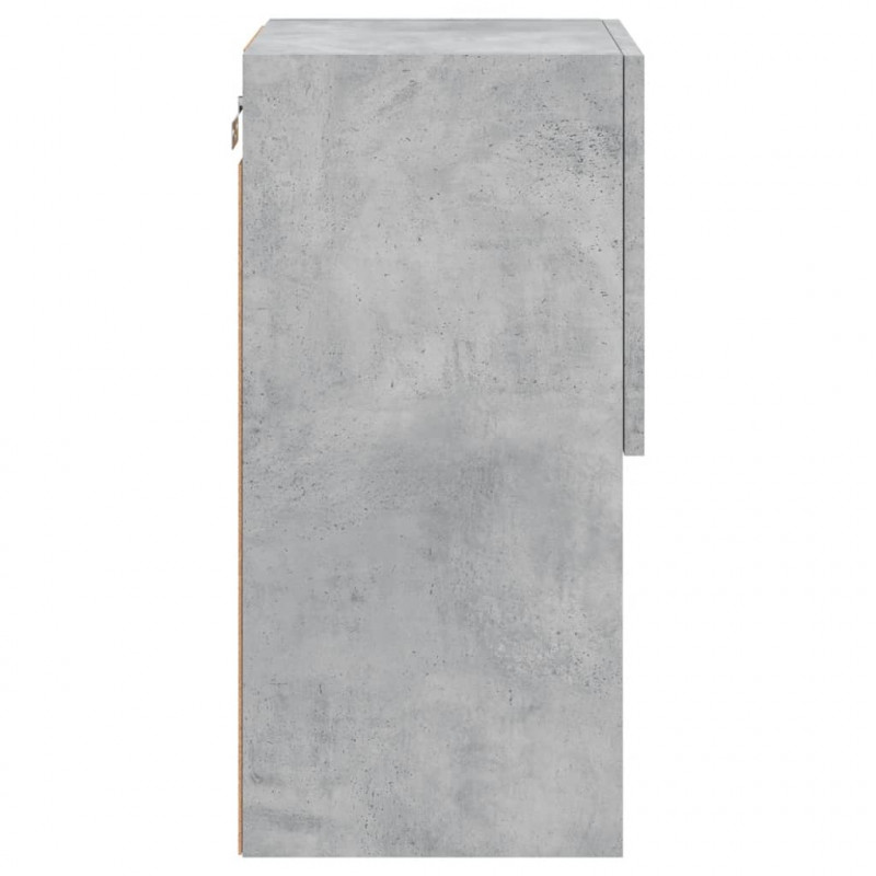 Szafki TV, z LED, 2 szt., szarość betonu, 30,5x30x60 cm