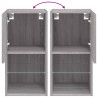 Szafki pod TV z LED, 2 szt. szary dąb sonoma, 30,5x30x60 cm