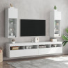 Szafki TV, z LED, 2 szt., białe, 30,5x30x90 cm