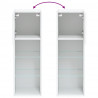 Szafki TV, z LED, 2 szt., białe, 30,5x30x90 cm