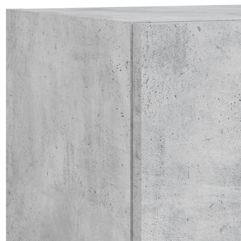 Szafki TV, z LED, 2 szt., szarość betonu, 30,5x30x90 cm